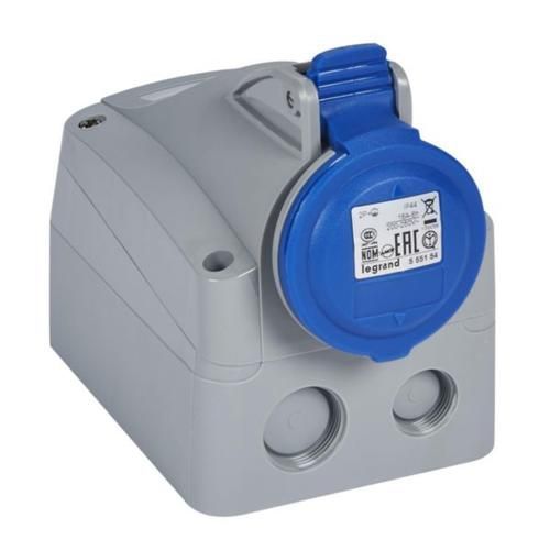 Розетка накладная 16A 2К+З 230В IP44 P17 Tempra Pro 555154 555154 фото