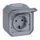 Розетка з заземленням накладна сіра IP55 Plexo Legrand 069733L 069733L фото 1