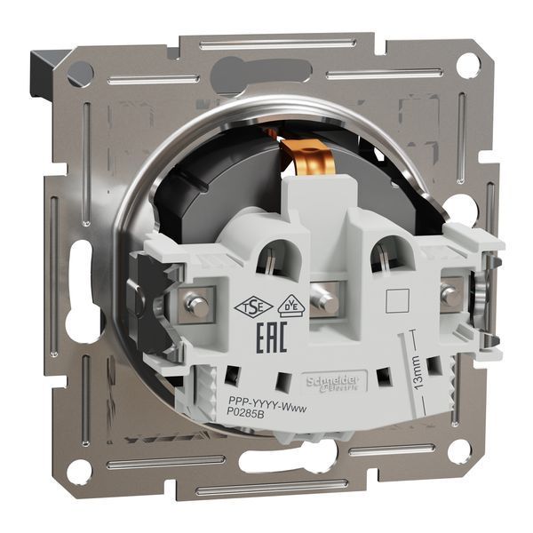 Розетка з з/к та кришкою антрацит Asfora Schneider Electric EPH3100171 EPH3100171 фото
