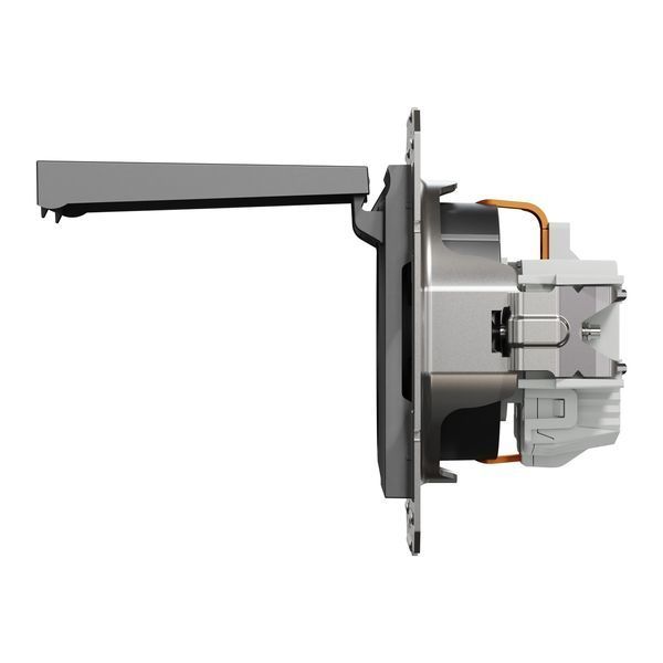 Розетка з з/к та кришкою антрацит Asfora Schneider Electric EPH3100171 EPH3100171 фото
