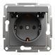 Розетка з з/к та кришкою антрацит Asfora Schneider Electric EPH3100171 EPH3100171 фото 2