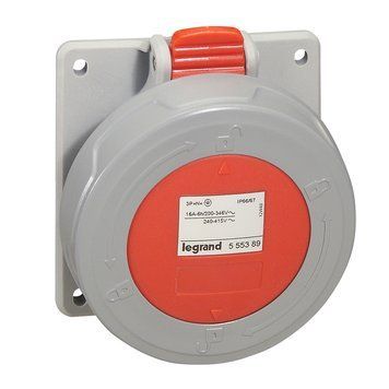 Розетка панельна 32A 3К+Н+З 415В IP67 P17 Tempra Pro 555489 555489 фото