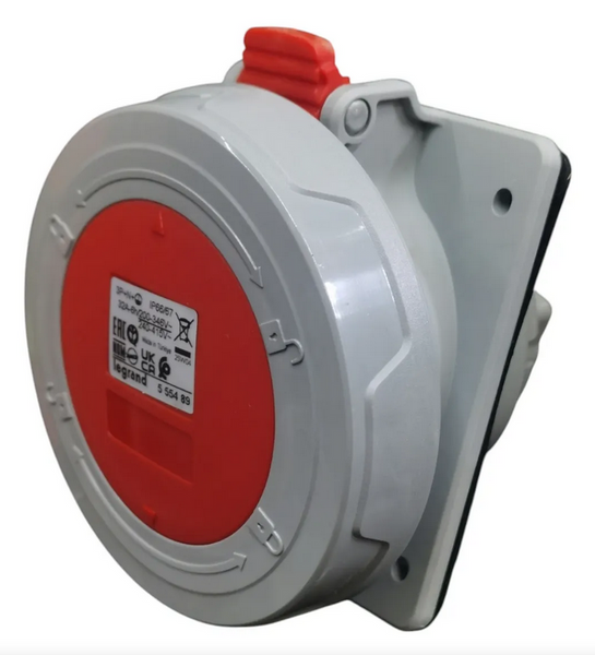 Розетка панельная 32A 3К+Н+З 415В IP67 P17 Tempra Pro 555489 555489 фото