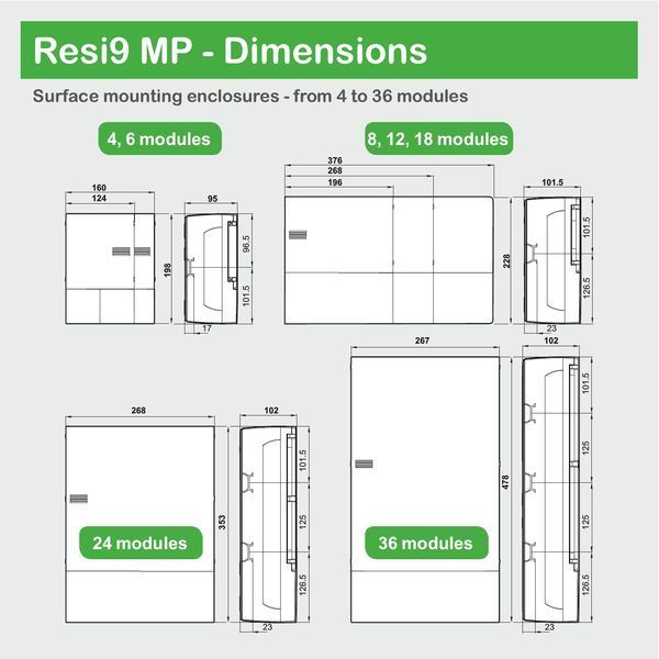 Щит Resi9 MP 18 модулей, навесной, белая дверь Schneider Electric MIP12118 MIP12118 фото