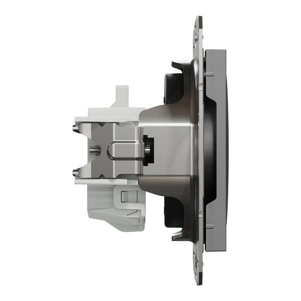 Розетка без заземлення антрацит Asfora Schneider Electric EPH3000171 EPH3000171 фото