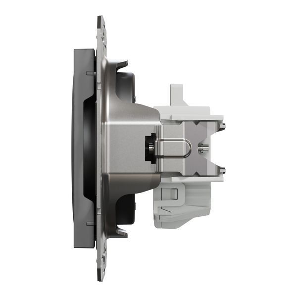 Розетка без заземлення антрацит Asfora Schneider Electric EPH3000171 EPH3000171 фото