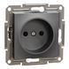 Розетка без заземлення антрацит Asfora Schneider Electric EPH3000171 EPH3000171 фото 1