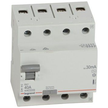 Реле диференційне Rx3 4 полюси 40A 30mA тип AC 6kA Legrand 402063 402063 фото