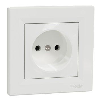 Розетка без заземления белая Asfora Schneider Electric EPH3000121 EPH3000121 фото