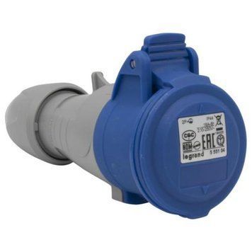 Розетка пряма 16A 2К+З 230В IP44 P17 Tempra Pro 555104 555104 фото
