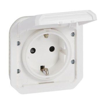 Розетка з заземленням механізм білий IP55 Plexo Legrand 069639L 069639L фото