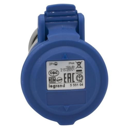 Розетка пряма 16A 2К+З 230В IP44 P17 Tempra Pro 555104 555104 фото