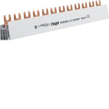 Шина фазна 2P 16мм&sup2; 12M Hager KDN280A KDN280A фото