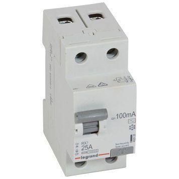 Реле диференційне Rx3 2 полюси 25A 100mA тип AC 6kA Legrand 402028 402028 фото