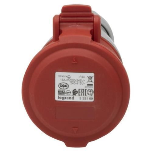 Розетка пряма 16A 3К+Н+З 415В IP44 P17 Tempra Pro 555109 555109 фото
