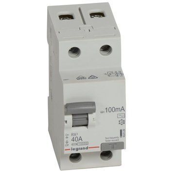 Реле дифференциальное Rx3 2 полюса 40A 100mA тип AC 6kA Legrand 402029 402029 фото