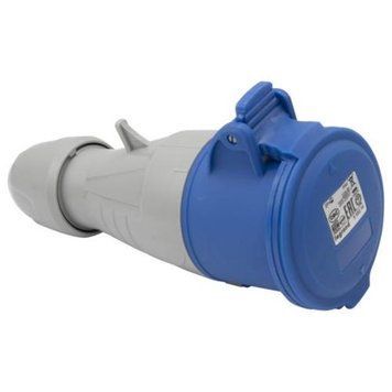 Розетка пряма 32A 2К+З 230В IP44 P17 Tempra Pro 555214 555214 фото