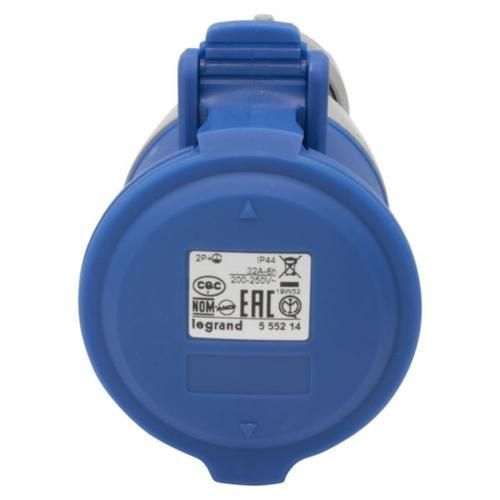 Розетка прямая 32A 2К+З 230В IP44 P17 Tempra Pro 555214 555214 фото