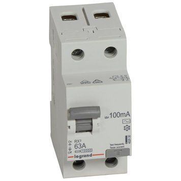 Реле диференційне Rx3 2 полюси 63A 100mA тип AC 6kA Legrand 402030 402030 фото