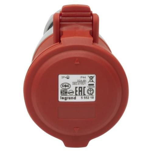 Розетка пряма 32A 3К+З 415В IP44 P17 Tempra Pro 555218 555218 фото