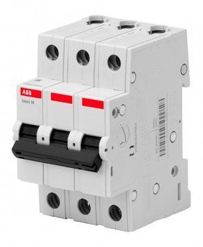 Автоматичний вимикач 3 полюси 10А C 4.5кА ABB BMS413C10 2CDS643041R0104 фото