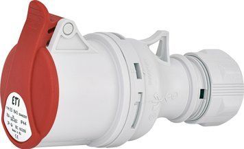 Розетка кабельная ES-1643 16A, 400V, 3P+PE IP44 ETI 4482001 4482001 фото