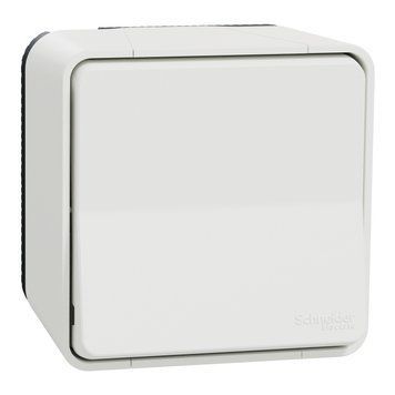 Переключатель 1-клавишный накладной Mureva Styl IP55 белый MUR39021 MUR39021 фото
