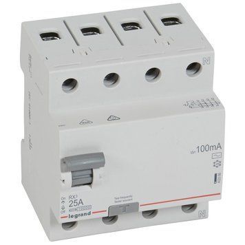 Реле диференційне Rx3 4 полюси 25A 100mA тип AC 6kA Legrand 402066 402066 фото