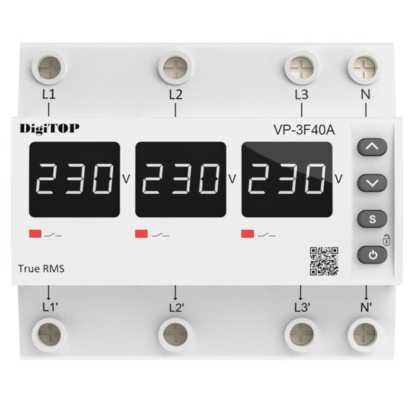 Трифазне реле напруги VP-3F40A M6W DigiTop VP-3F40A M6W фото