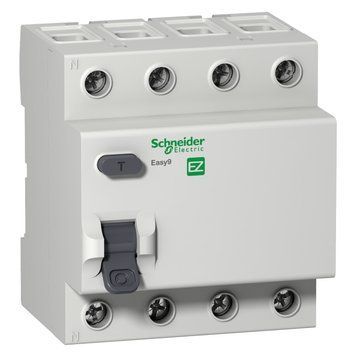 Пристрій захисного відключення Easy9 4 полюси 40A 300mA тип AC 4,5kA Schneider Electric EZ9R64440 EZ9R64440 фото