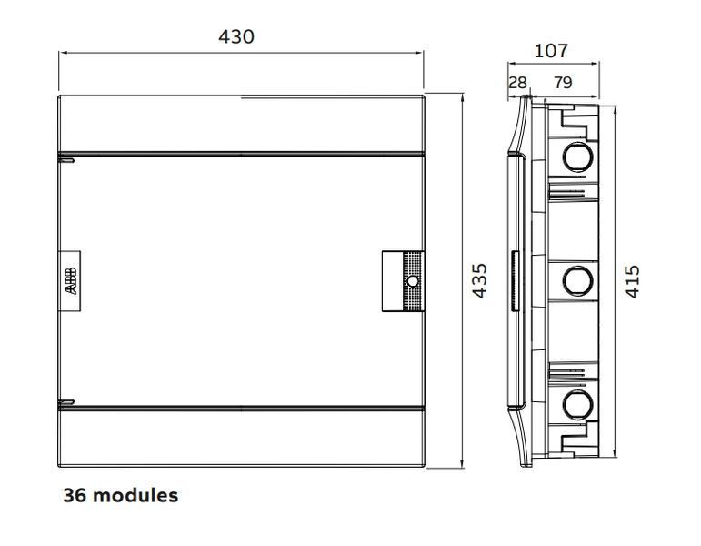 Щит Mistral внутрішній 36 модулів прозорі двері ABB 1SLM004101A1206 1SLM004101A1206 фото