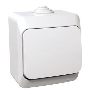 Вимикач кнопка 1-клавішний IP44 білий  Cedar Plus Schneider Electric WDE000511 WDE000511 фото