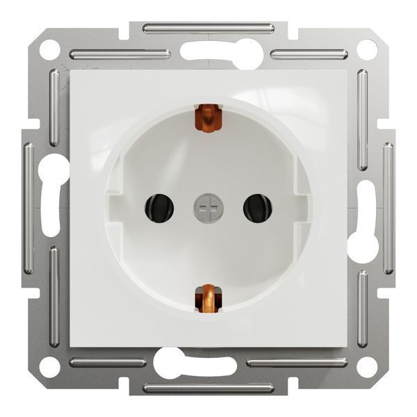 Розетка с з/к без рамки белая Asfora Schneider Electric EPH2970121 EPH2970121 фото