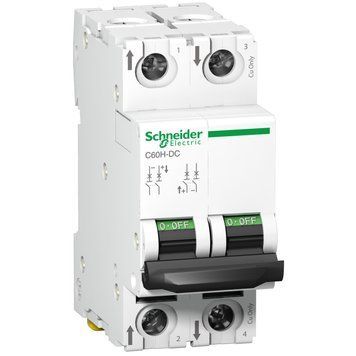 Автоматический выключатель 2 полюса 4А C C60H-DC =500В Schneider Electric A9N61524 A9N61524 фото