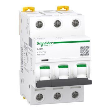 Автоматический выключатель Acti9 iC60N 3 полюса 32А C 6kA Schneider Electric A9F79332 A9F79332 фото