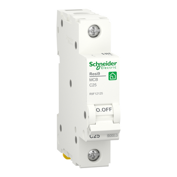 Автоматичний вимикач Resi9 1 полюс 25А C 6kA Schneider Electric R9F12125 R9F12125 фото