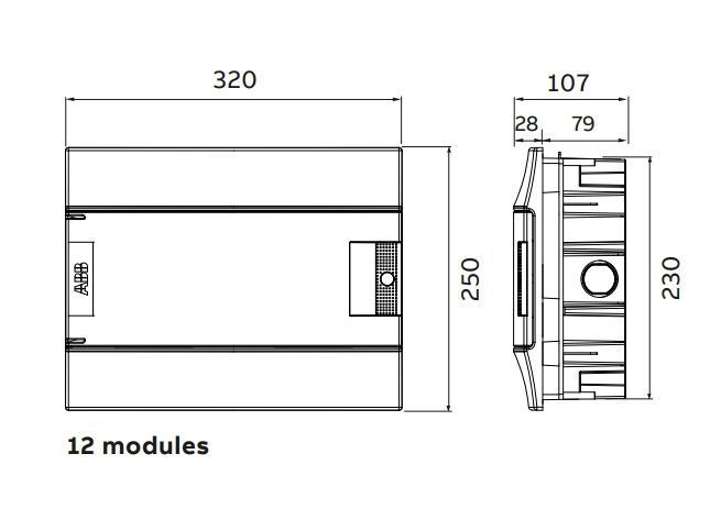 Щит Mistral встраиваемый 12 модулей белые двери ABB 1SLM004102A1103 1SLM004102A1103 фото