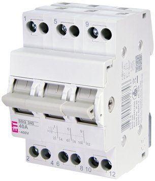 Перемикач навантаження SSQ 340 "1-0-2", 3p 40A ETI 2421435 2421435 фото