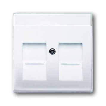 1800-94-507 Центр. плата для 2-х роз'ємів RJ45 ABB Basic55 біла 2CKA001710A3945 2CKA001710A3945 фото