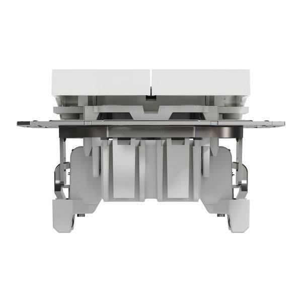 Вимикач 2-клавішний без рамки білий Asfora Schneider Electric EPH0370121 EPH0370121 фото