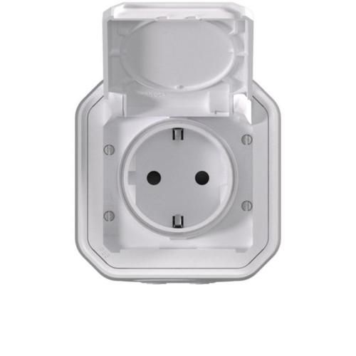 Розетка з заземленням накладна біла IP55 Plexo Legrand 069771L 069771L фото
