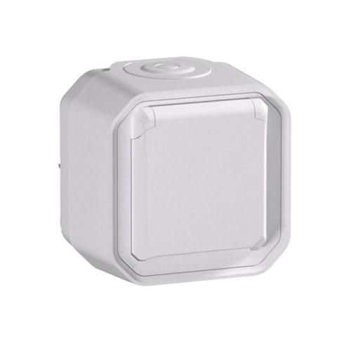 Розетка з заземленням накладна біла IP55 Plexo Legrand 069771L 069771L фото