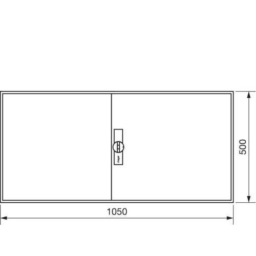 Щит Univers 144 модулі навісний, металевий, IP44 500x1050x161мм Hager FWB34S FWB34S фото