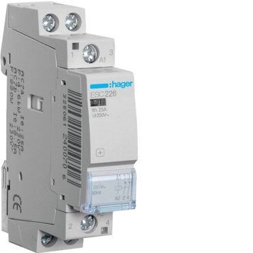 Контактор 25A, 2НЗ, 230В, Hager ESC226 ESC226 фото