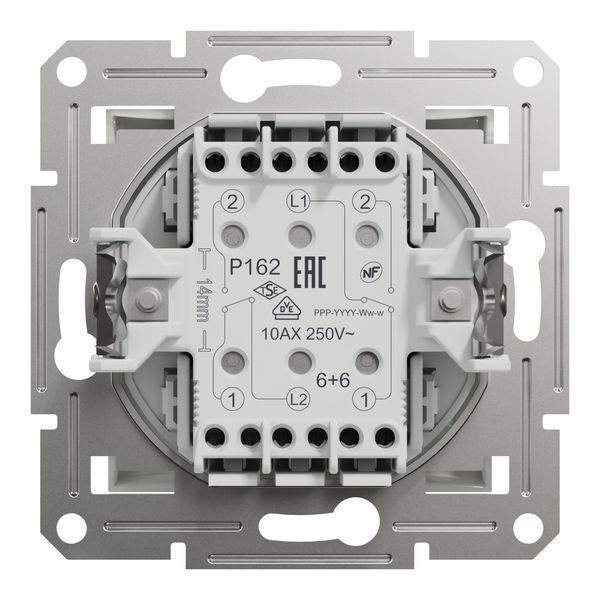 Перемикач 2-клавішний без рамки білий Asfora Schneider Electric EPH0670121 EPH0670121 фото