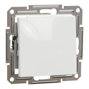Вимикач 1-клавішний кнопковий без рамки білий Asfora Schneider Electric EPH0770121 EPH0770121 фото