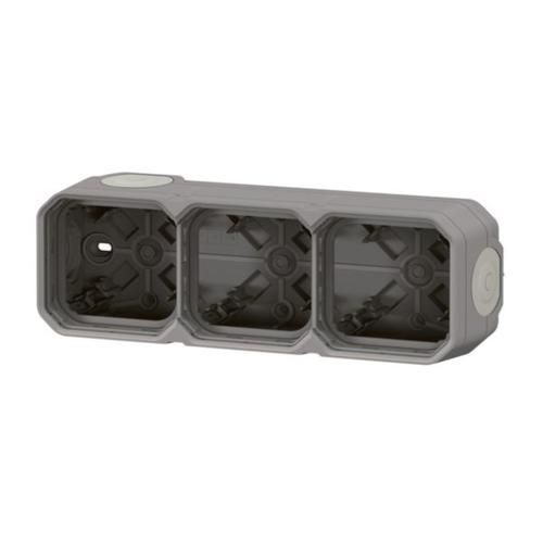 Коробка накладна 3-постова сіра IP55 Plexo Legrand 069680L 069680L фото