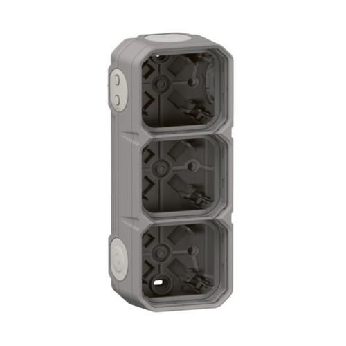 Коробка накладна 3-постова сіра IP55 Plexo Legrand 069680L 069680L фото