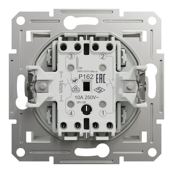 Выключатель 2-клавишный кнопочный без рамки белый Asfora Schneider Electric EPH1170121 EPH1170121 фото