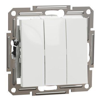 Вимикач 3-клавішний без рамки білий Asfora Schneider Electric EPH2170121 EPH2170121 фото